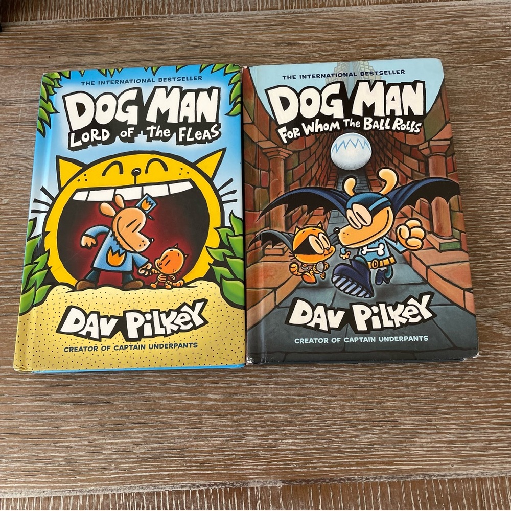 Dog Man Book Set by - Colorful Covers